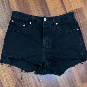 Levi's Women's Black Denim Shorts